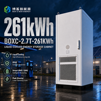 Armoire de stockage d'énergie BOXC-2.7T 261 kWh 125 kW LiFePO4 refroidie par liquide IP65 avec BMS intelligent CAN/RS485 pour la réduction des pics de consommation sur réseau