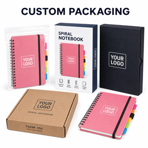 Custom Logo Spiral Notebook with Pen and Sticky Tabs Set <b>A5</b> Hardcover Business Stationery for Corporate Gift Office Supplies - Product Image 5