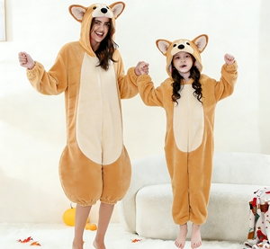 Nouvel ensemble de <span class=keywords><strong>pyjama</strong></span> une pièce pour enfants, en flanelle lavée de haute qualité, motif chien Corgi 3D, style dessin animé, pour filles et garçons, idéal pour l'hiver - Product Image 6