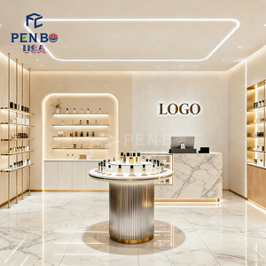 Modern Simple Illuminated <b>Small</b> <b>Shop</b> Perfume Fragrance Interior Design Customized Display Shelving For A Beauty Supply Store - Product Image 2