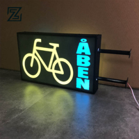 Boîte à lumière LED en acrylique imperméable décorative d'extérieur, panneau publicitaire avec design circulaire 3D