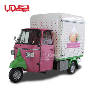 รถลากอาหาร,รถตุ๊กตุ๊ก3ล้อคลาสสิกอาหารสามล้อไอศครีมฮ็อตด็อกรถเข็นบาร์เบียร์เคลื่อนที่รถบรรทุกอาหาร - Product Image 3