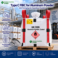 Sac vrac FIBC conducteur de type C, homologué UN, sac jumbo, sac tonneau, 1000 kg, UN1309, pour poussière d'aluminium, lithium, magnésium, usage intensif