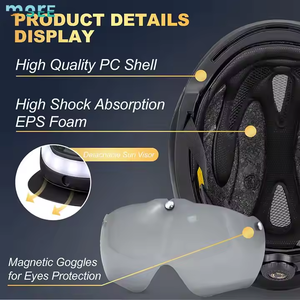 Ce Cpsc urbain route casques de vélo clignotants aimant visière Usb Rechargeable électrique Scooter vélo casque de sécurité - Product Image 5