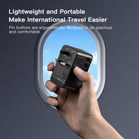 Adaptateur de voyage universel GaN 200W, compatible avec plusieurs pays, prise de voyage à charge rapide