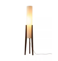 Lampe sur pied en noyer noir, style japonais moderne, ambiance nordique rétro, nouveau style chinois, lumière LED, décoration pour salon et chambre à coucher