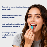 Gummies OEM Biotine Cheveux, Peau et Ongles – 60 Gummies – Vitamines et Suppléments – Collagène, Kératine, Biotine