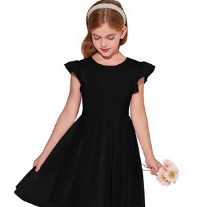 Abito in Tulle Haloumoning per Bambine, <span class=keywords><strong>Vestito</strong></span> Estivo con Maniche Corte e Volant, per Feste, 5-14 Anni - Product Image 1