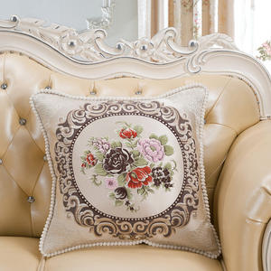 Europa Stile di <span class=keywords><strong>Seta</strong></span> Velluto 3D Disegno Del Ricamo di Lusso Cuscino Divano Cuscino Della Copertura - Product Image 4