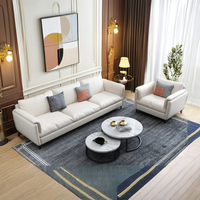 Canapé modulaire sectionnel blanc minimaliste moderne européen, design simple pour salon, matériaux en tissu velours et cuir, salle à manger
