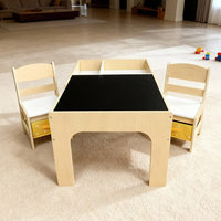 Table sensorielle en bois Montessori Table d'activités pour enfants Jeu de fête Table et chaises pour enfants