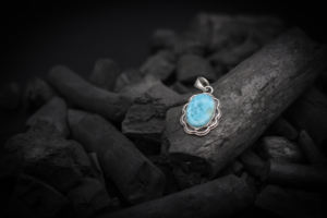 Colgante de Larimar Natural Genuino, Plata de Ley 925, Hecho a Mano, Joyería de Moda para Mujer, Proveedor Mayorista, Fabricante de Joyería - Product Image 4