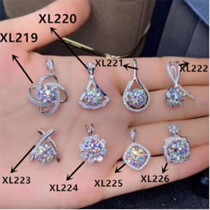 Collier pendentif en cristal XL225, argent 925 plaqué rhodium, serti griffes, classique, pour tous les jours, bijoux unisexe - Product Image 4