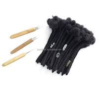 KAMA Afro Kinky Dreads, Extension per Capelli Umani Brasiliani Remy 8 Pollici, Capelli Jerry Curl per Intrecciare, Trama Singola, Vendita all'Ingrosso