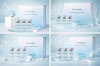 PINNSKIN Sérum Microneedling en Ampoule Vitamine C Thé Vert Aloès Vera Liquide 5ml pour une Peau Hydratée et Éclatante Micro-Infusion