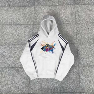 Sudaderas con Capucha para Hombre de Alta Calidad, Estilo Vintage, Estampado Serigrafiado, con Franjas Laterales y Diseño de Parches - Product Image 1