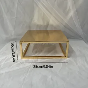 Vierkante Ijzeren Caketribune Dessertafel Taartblad Gelaagd Taartsteun Rek Bruiloftbenodigdheden Versiering Ornamenten - Product Image 5