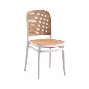 Silla de comedor de plástico de Bengala de nuevo diseño al por mayor para el hogar, jardín, café, apartamento, comedor, baño, muebles de exterior a la venta - Product Image 3