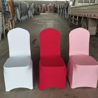 Housses de chaise élastiques en stock pour hôtels, banquets, conférences et mariages, avec logo personnalisé, pour tables et chaises de restaurants