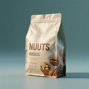 Kunden spezifisch bedrucktes, glänzendes, ver siegel bares Druck verschluss paket mit flachem Boden für Cashewnüsse Erdnuss-Plastik verpackungs tasche - Product Image 4