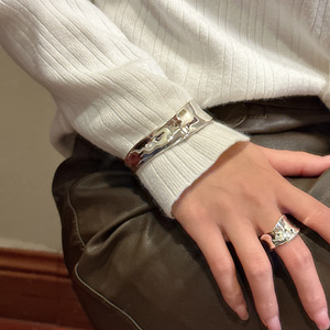 Anillo Básico de Plata de Ley S925, Estilo Coreano, Resistente, Minimalista, Moderno, Joyería de Plata al por Mayor - Product Image 3