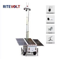 Mobiler Solar-CCTV-Kamera-Anhänger 360° PTZ 3*435W Monokristalline Paneele 10800Wh Leistungskapazität Netzunabhängiges CCTV-System für