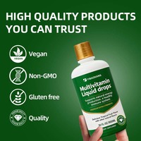 Gouttes liquides multivitaminées personnalisées favorisant la production d'énergie, un système immunitaire sain, complément vitaminique pour femmes et hommes