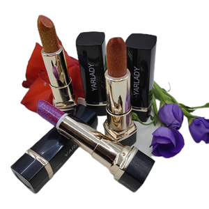 Cosmetici trucco trasparente appariscente diamanti luccicanti rossetto tappetino glitterato rossetto Private Label No Logo lusso 3.5g - Product Image 6