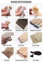 Extensions de cheveux 100% humains Remy, ondulés naturels, bouclés crépus birmans, à fusion à froid, micro-anneaux, kératine pré-collée, pointe en I