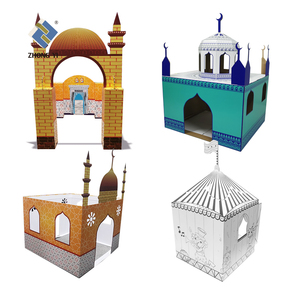 Vendita calda giocattolo didattico giocattolo interattivo per la moschea, casetta di cartone in cartone <span class=keywords><strong>Masjid</strong></span> per i bambini - Product Image 1