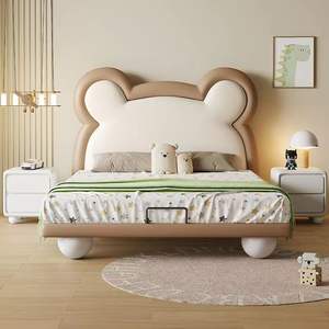 <span class=keywords><strong>Lit</strong></span> de pied rond pour <span class=keywords><strong>garçon</strong></span> pour enfants petite tête d'ours moderne Simple avec rangement <span class=keywords><strong>lit</strong></span> simple <span class=keywords><strong>lit</strong></span> en bois massif vente directe d'usine - Product Image 2