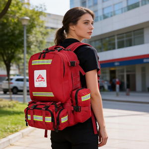 Mochila Táctica LUPU Roja de Nailon con Sistema MOLLE 36-56L Impermeable Unisex para Actividades al Aire Libre - Product Image 5