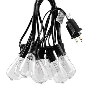 Lumières de décoration de mariage de jardin de <span class=keywords><strong>terrasse</strong></span> extérieure de balcon avec guirlande en verre vintage St38 Edison, différentes longueurs personnalisables - Product Image 5