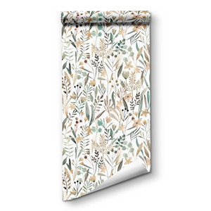 Carta da Parati Adesiva Rimovibile in PVC Impermeabile con Motivi <span class=keywords><strong>Floreali</strong></span> Boho, Adesivo Murale Floreale per Soggiorno - Product Image 5
