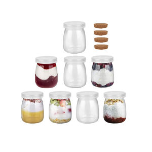 Botella de vidrio transparente con tapa para almacenamiento, frasco de vidrio transparente con tapa para postre, 50ml, 100ml, 150ml, 200ml - Product Image 4