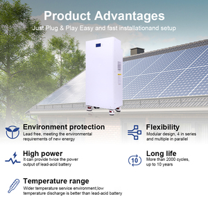 เซลล์เกรด A คุณภาพคงที่ สต็อก EU 48V 51.2V 200Ah 5Kwh 10Kwh LiFePO4 ระบบกักเก็บพลังงานแสงอาทิตย์แบบติดผนังสำหรับใช้ในครัวเรือน - Product Image 1