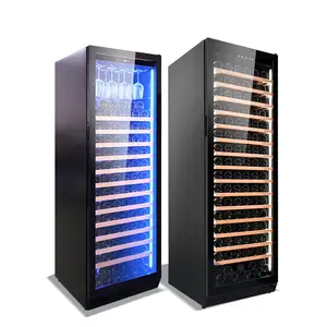 Josoo 115V Single Zone Wine Cellar Refrigerator Red Wine Cooler 190 Bottles Black Independent Fridge