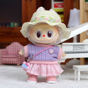 Conjunto de Dos Piezas de Ropa para Muñeca Labubu, Ropa de Primavera y Otoño para Niñas de 8 a 13 Años, Accesorios de Peluche - Product Image 4