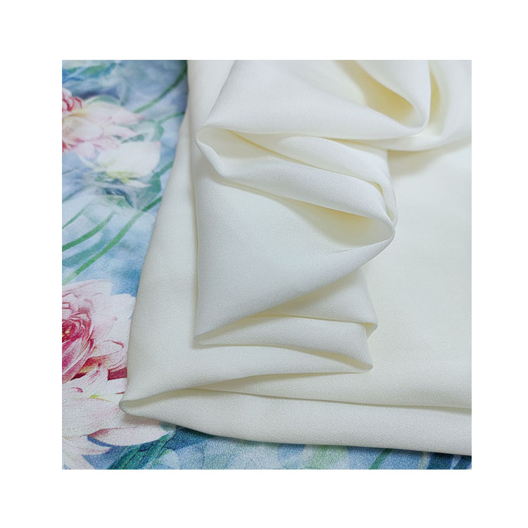 Oeko Tex белая вискоза шелковая ткань шелк вискоза смешанная ткань для женского платья