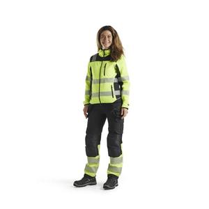 BLAKLADER - 719316429933D23 Women’s hi-vis <b>trouser</b> with 4-way-<b>stretch</b> <b>Black</b>/Yellow - EAN 7330509777022 HI-VIS WORKWEAR - Product Image 3