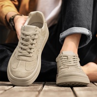 Chaussures de sport rétro en cuir pour hommes, chaussures de skate classiques légères et décontractées, chaussures de marche quotidiennes tendance