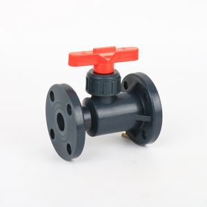 Gran oferta de válvulas de bola de brida FRPP, válvula de bola de plástico de potencia Manual, brida alta para medios de agua, precio de fábrica, personalización OEM - Product Image 2