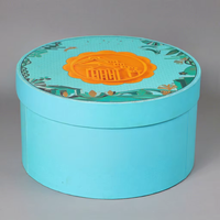 Boîte d'emballage rigide cylindrique de luxe, logo personnalisé en relief, papier d'amidon de maïs, boîtes cadeaux pour chocolats et biscuits, fermeture magnétique, diviseurs