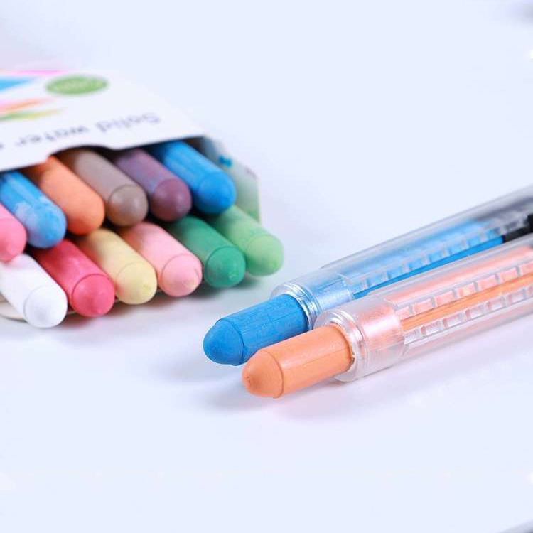 Детские нетоксичные радужные моющиеся восковые карандаши для ванны без пыли