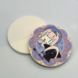 Factory Custom logo printing <b>Ceramic</b> Cork Absorbent Cup Mat Set Personalized Cheap bar Beer <b>Coasters</b> for Drink Coffee - Product Image 4