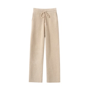 <span class=keywords><strong>Pantaloni</strong></span> Invernali Siping a Vita Alta, Spessi, Dritti, Lunghi, in Cashmere Lavorato a Maglia, 100% Puro Cashmere Vintage per <span class=keywords><strong>Donna</strong></span> - Product Image 1