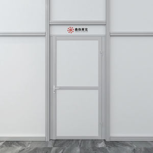 Porte en aluminium noir blanc argent cabine d'essayage salle d'échange stand d'exposition et stand d'exposition - Product Image 1