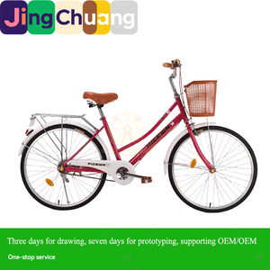<span class=keywords><strong>Bicicleta</strong></span> Retro Ligera de Una Velocidad para <span class=keywords><strong>Mujer</strong></span>, Modelo Adulto, 24 y 26 Pulgadas, Estilo Tongqin - Product Image 4