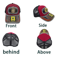 Gorra de Camionero Personalizable con Diseño de Herradura Metálica en 3D, Gorra de Vaquero Mexicana de Malla, Estilo Étnico Occidental, para Pesca y Uso Casual