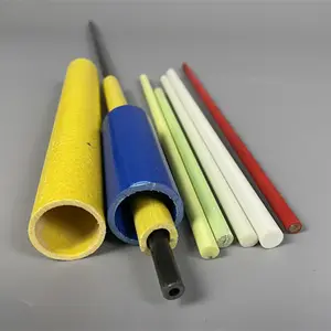 Pultruded Insulated Fiberglass Reinforced Plastic Tent Tube Fiberglass Tube Frp Round Pole